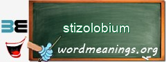 WordMeaning blackboard for stizolobium